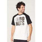 Camiseta Nba Raglan Estampada Brooklyn Nets - Masculina Off White