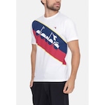 Camiseta Diadora Two Tone Stripe - Masculina Off White