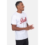 Camiseta NBA Metal Team Chicago Bulls - Masculina Off White