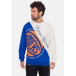 Blusão de Moletom Nba Wordmark New York Knicks - Masculino Off White