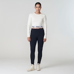 Blusa Cropped Fila Manga Longa Elastic - Feminina Off White