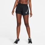 Shorts Nike Dri-Fit One Swoosh - Feminino PRETO/CINZA