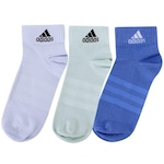 Kit Meias adidas T Spw Ankle - 3 Pares - Unissex Azul/Verde