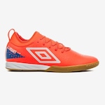 Chuteira Futsal Umbro Adamant Club - Adulto Coral/Branco