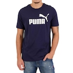 Camiseta Puma Ess Logo Peacoat - Masculina AZUL ESCURO