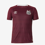 Camisa do Goleiro do Santos 2022 Oficial Umbro - Masculina VINHO/BRANCO