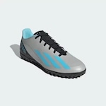 Chuteira Society adidas X Crazyfast.4 Messi - Adulto PRATA/AZUL