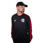 Blusão de Moletom do Flamengo adidas DNA - Masculino PRETO/VERMELHO