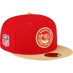 Boné Aba Reta New Era 59Fifty Fitted San Francisco 49Ers Sideline 2023 Team Patch - Fechado - Masculino VERMELHO