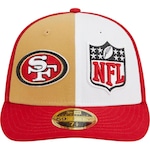 Boné Aba Curva New Era 59Fifty Fitted Low Profile San Francisco 49Ers Sideline 2023 - Fechado - Masculino BRANCO