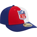 Boné Aba Curva New Era 59Fifty Fitted Low Profile Nfl Sideline 2023 - Fechado - Masculino BRANCO/VERMELHO