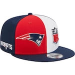 Boné Aba Reta New Era 9Fifty New England Patriots Sideline 2023 - Snapback - Masculino BRANCO/VERMELHO