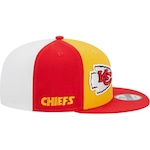 Boné Aba Reta New Era 9Fifty Kansas City Chiefs Sideline 2023 - Snapback - Masculino BRANCO/AMARELO