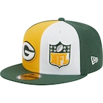 Boné Aba Reta New Era 9Fifty Green Bay Packers Sideline 2023 - Fechado - Masculino BRANCO/AMARELO