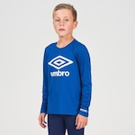 Camiseta Umbro Manga Longa Basic UV - Infantil AZUL