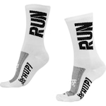 Meia Hupi Run - Tamanho Plus 42-46 - Unissex BRANCO/PRETO