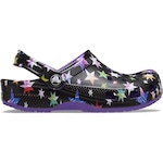 Sandália Crocs Classic Star Print Neon - Infantil ROXO