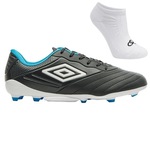 Chuteira de Futebol de Campo Umbro Tocco III Club + Meias - Adulto PRETO