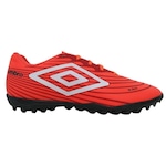 Chuteira Society Umbro Glaze - Adulto Coral/Branco