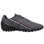 Chuteira Society Umbro Chrome - Infantil CINZA/ROSA