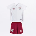 Kit Clube do Fluminense Oficial 2 2021 Umbro: Camisa + Calção - Infantil BRANCO