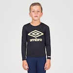 Camiseta Umbro Manga Longa Umbro Basic Uv - Infantil PRETO