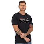 Camiseta Fila Letter Outline - Masculina PRETO