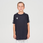 Camiseta Juvenil Umbro Traditional Tape PRETO