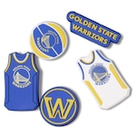 Jibbitz Crocs Nba Golden State Warriors Pack 5 Unico - Unissex BRANCO