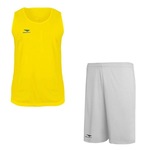 Kit Penalty: Camiseta Regata X + Bermuda - Masculino BRANCO/AMARELO