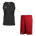 Kit Penalty: Camiseta Regata X + Bermuda - Masculino PRETO/VERMELHO