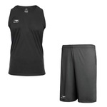 Kit Penalty: Camiseta Regata X + Bermuda - Masculino PRETO/CINZA