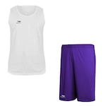 Kit Penalty: Camiseta Regata X + Bermuda - Masculino BRANCO/ROXO