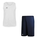 Kit Penalty: Camiseta Regata X + Bermuda - Masculino BRANCO/AZUL ESC