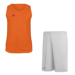 Kit Camiseta Regata Penalty X + Bermuda Penalty X - Masculino BRANCO/LARANJA