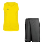 Kit Camiseta Regata Penalty X + Bermuda Penalty X - Masculino CINZA/AMARELO