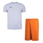 Kit Penalty: Camiseta X + Calção - Masculino BRANCO/LARANJA