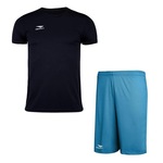 Kit Penalty: Camiseta X + Calção - Masculino PRETO/AZUL