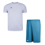 Kit Penalty: Camiseta X + Calção - Masculino BRANCO/AZUL