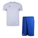 Kit Penalty: Camiseta X + Calção - Masculino AZUL/BRANCO