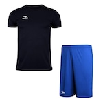 Kit Penalty: Camiseta X + Calção - Masculino AZUL/PRETO