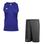 Kit Camiseta Regata Penalty X + Calção Penalty X - Masculino AZUL/CINZA