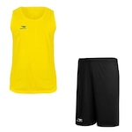 Kit Camiseta Regata Penalty X + Calção Penalty X - Masculino PRETO/AMARELO