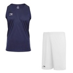 Kit Camiseta Regata Penalty X + Calção Penalty X - Masculino BRANCO/AZUL ESC