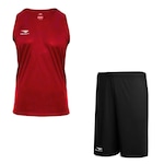 Kit Camiseta Regata Penalty X + Calção Penalty X - Masculino PRETO/VERMELHO