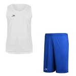 Kit Camiseta Regata Penalty X + Calção Penalty X - Masculino AZUL/BRANCO