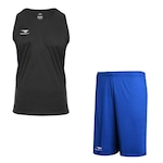 Kit Camiseta Regata Penalty X + Calção Penalty X - Masculino AZUL/PRETO