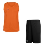 Kit Camiseta Regata Penalty X + Calção Penalty X - Masculino PRETO/LARANJA