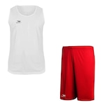 Kit Camiseta Regata Penalty X + Calção Penalty X - Masculino BRANCO/VERMELHO