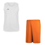 Kit Camiseta Regata Penalty X + Calção Penalty X - Masculino BRANCO/LARANJA